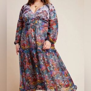 Maeve by Anthropologie Annabella Floral Maxi Dress, Size 24W, NWOT.